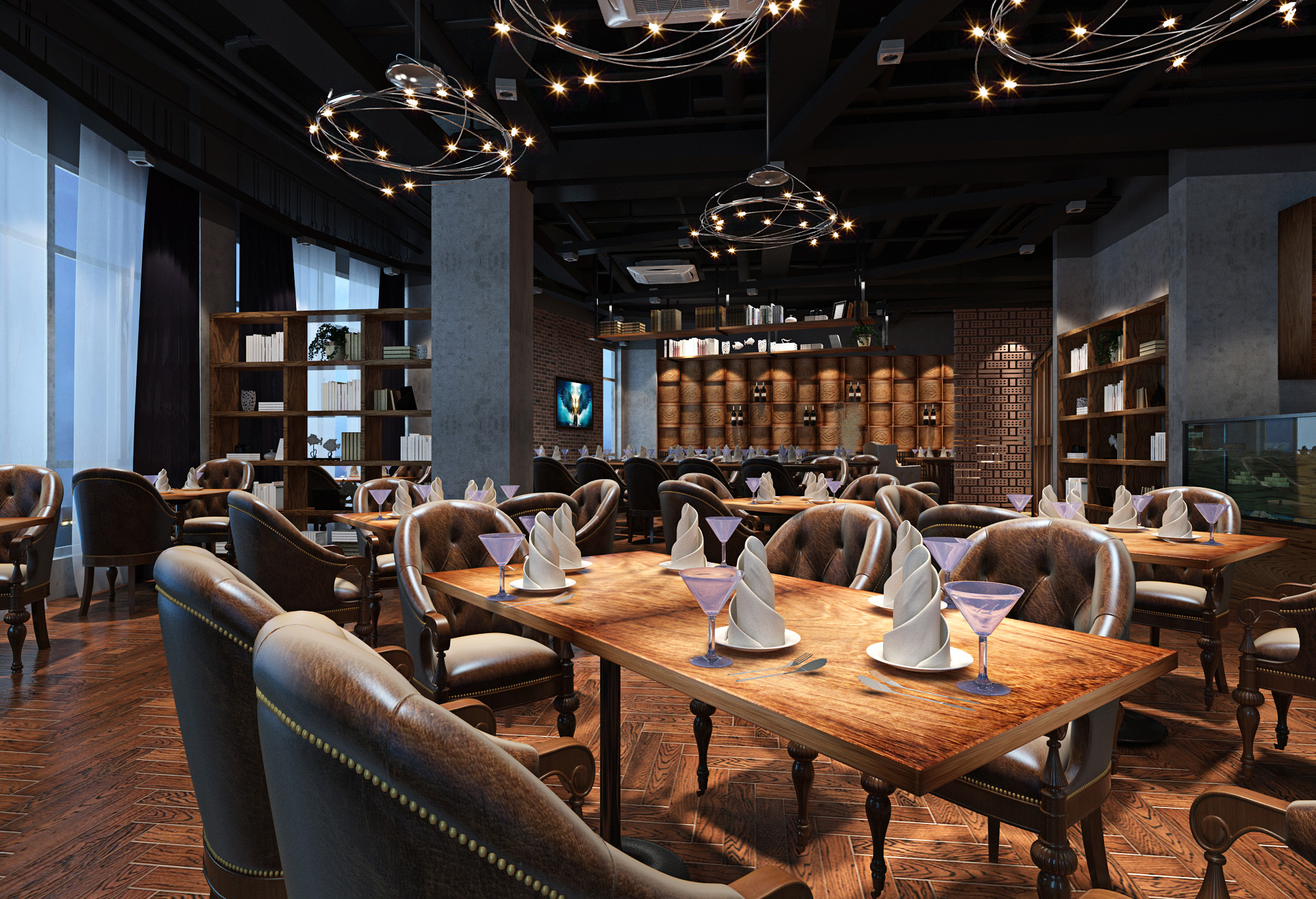 【工业复古】西餐厅设计